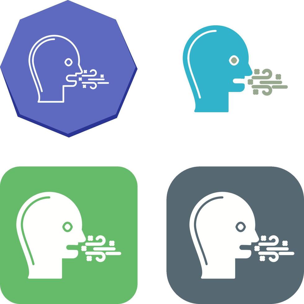 Bad Breath Icon Design vector
