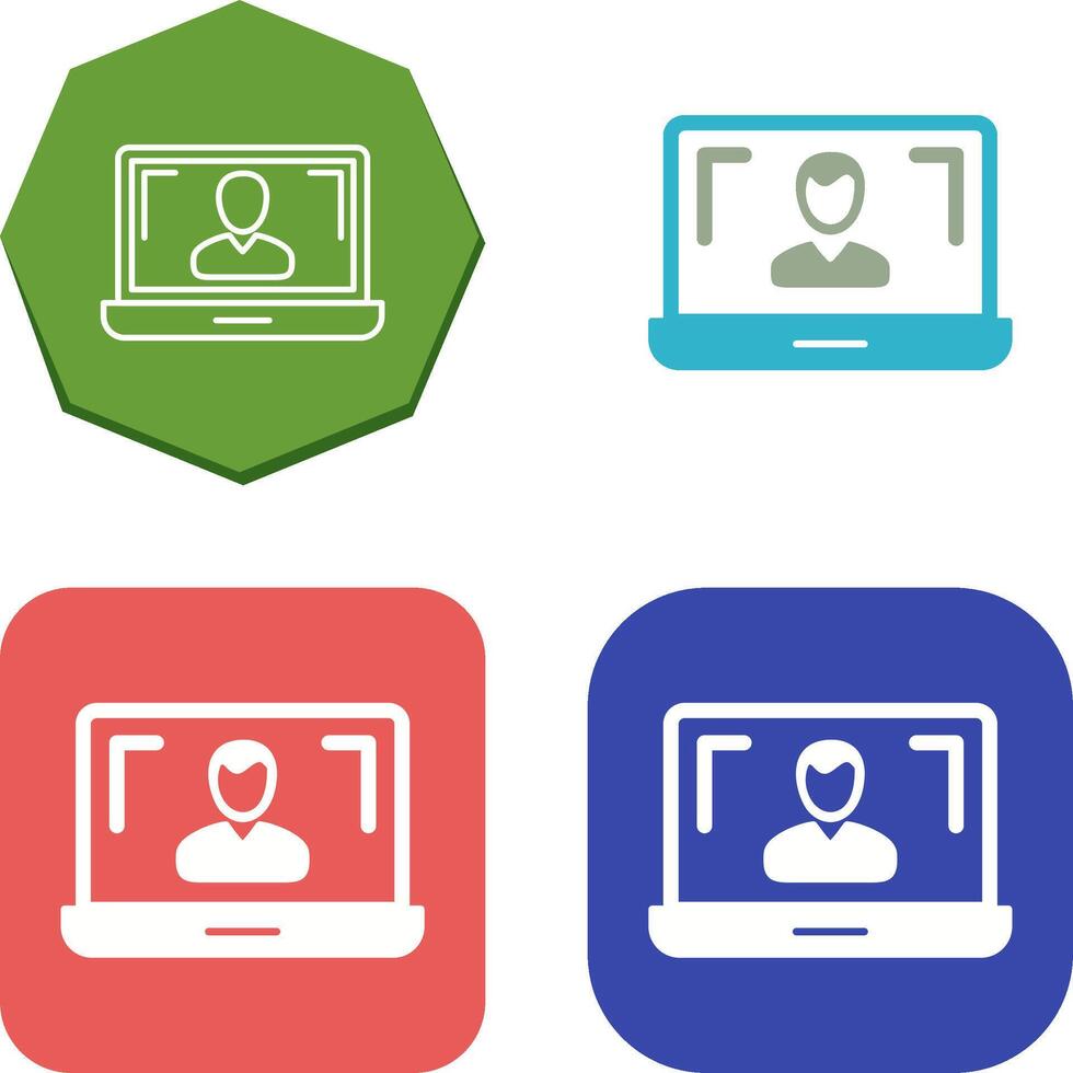 Online Lesson Icon Design vector