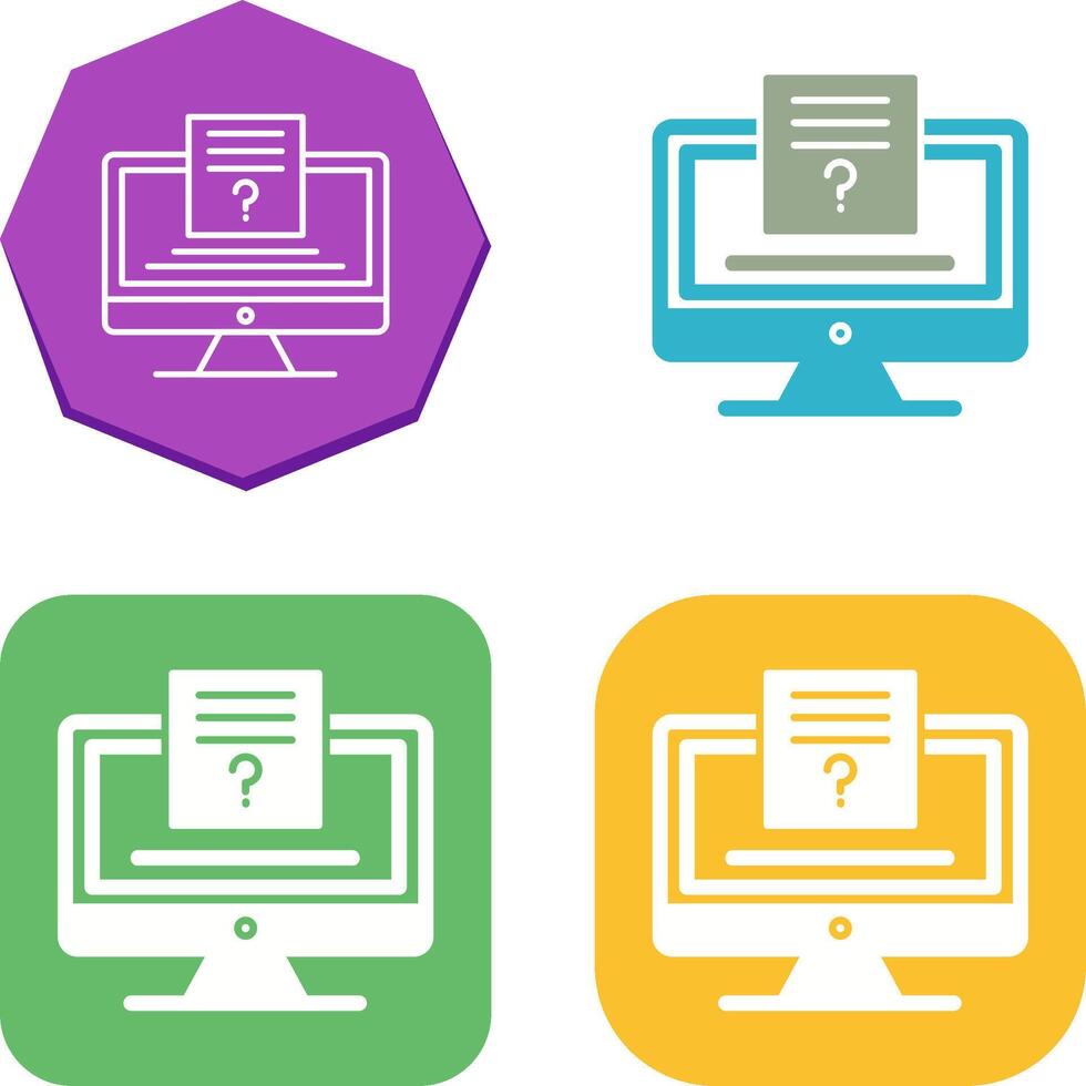 Quiz Icon Design vector