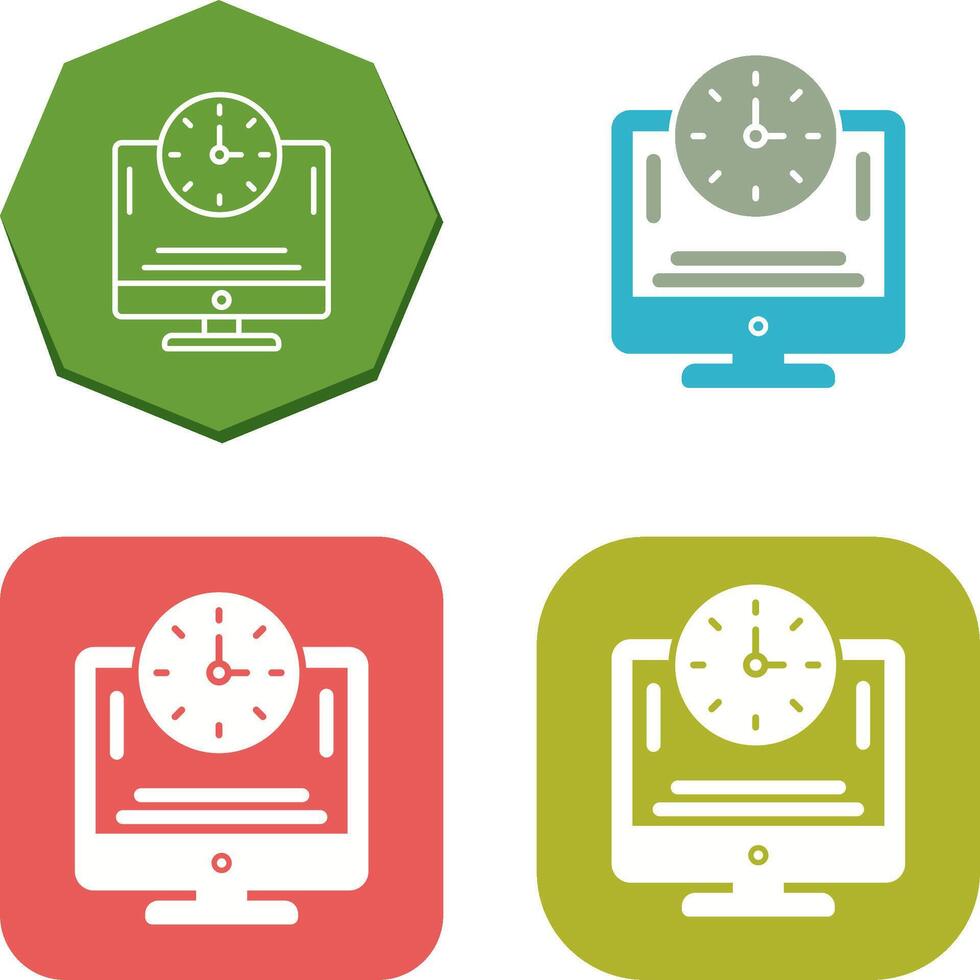 Online Time Icon Design vector