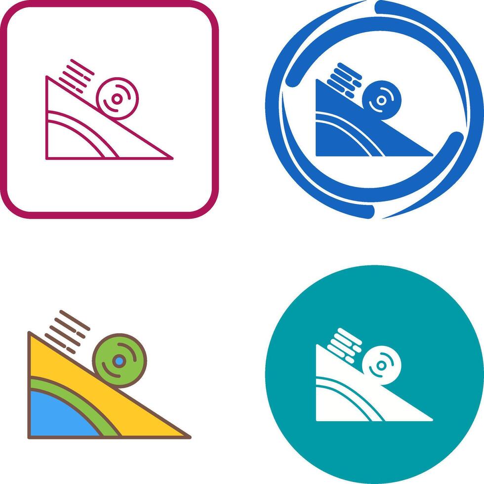Rolling Icon Design vector