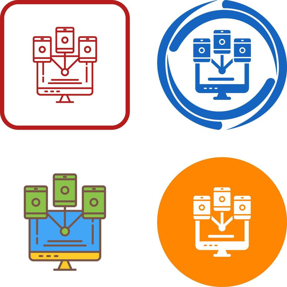 Computer Networks Icon Design vector