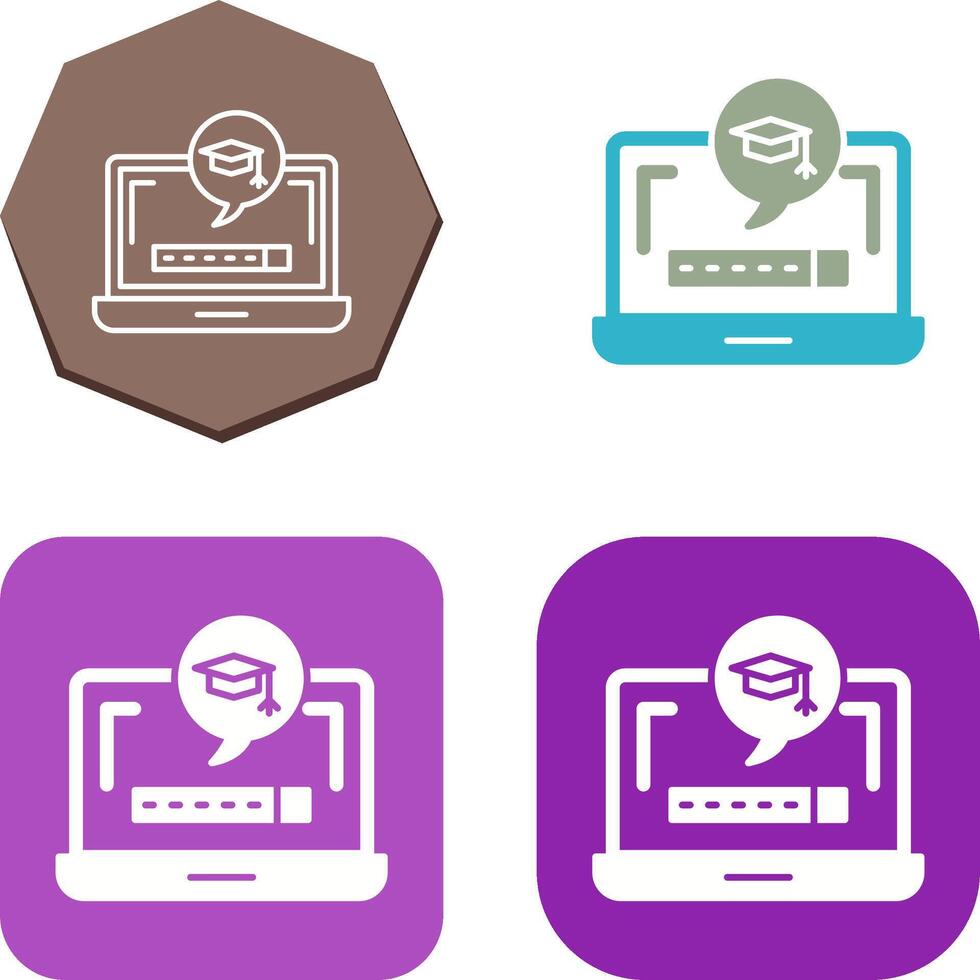 Digital Learning Icon Design vector