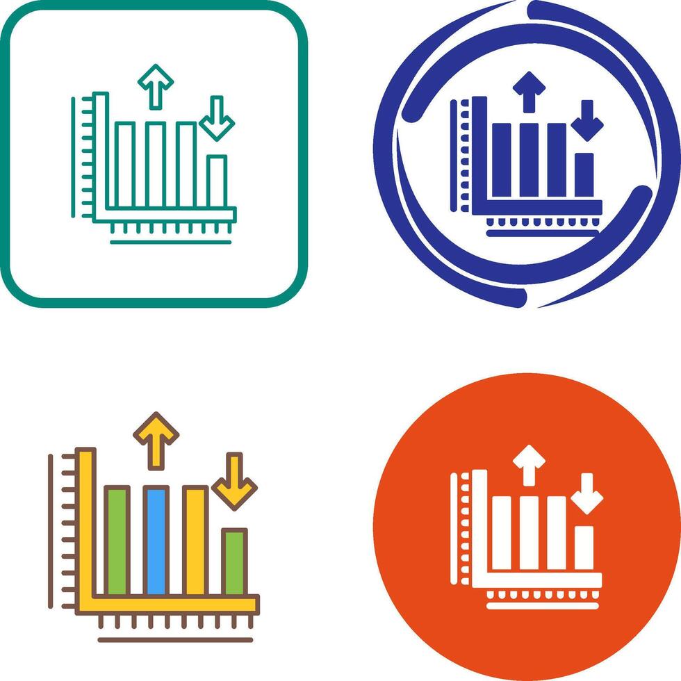 Bar Graph Icon Design vector