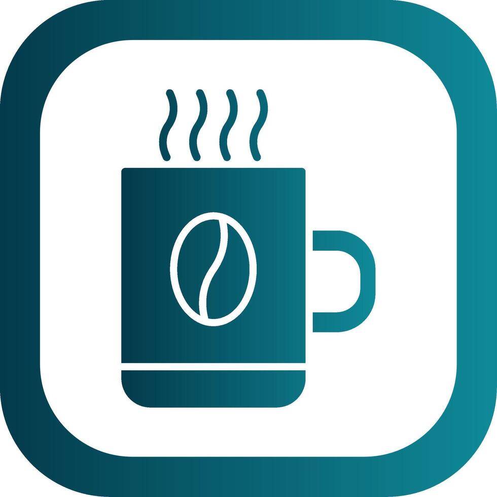 Mug Glyph Gradient Corner Icon vector