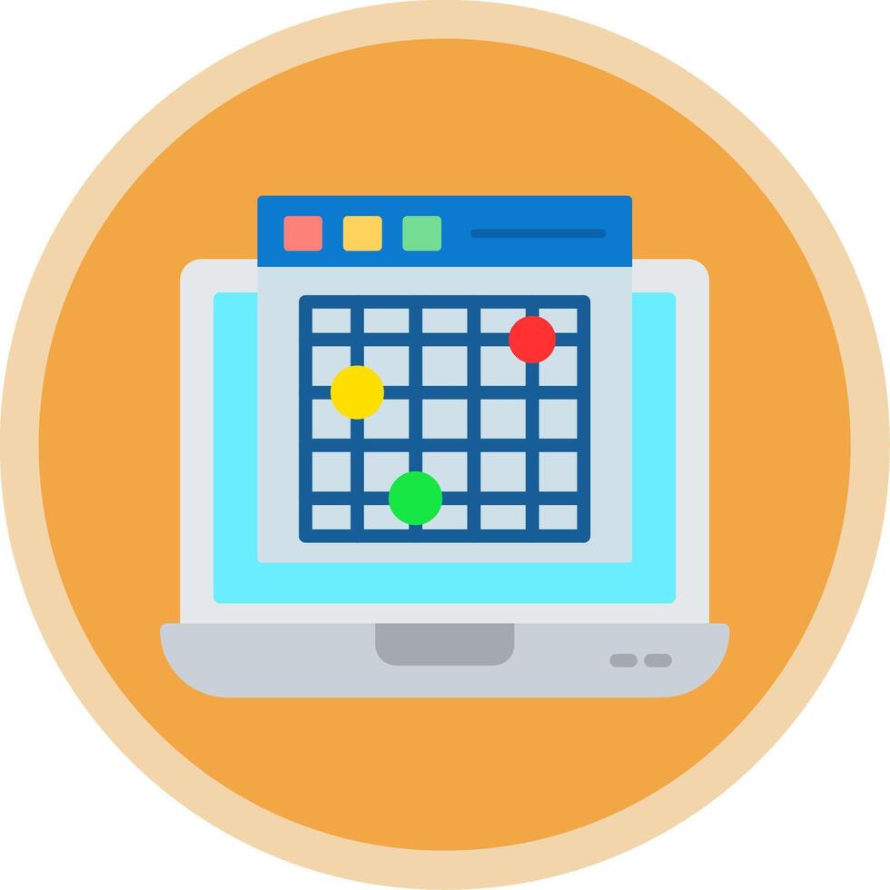 Heatmap Flat Multi Circle Icon vector