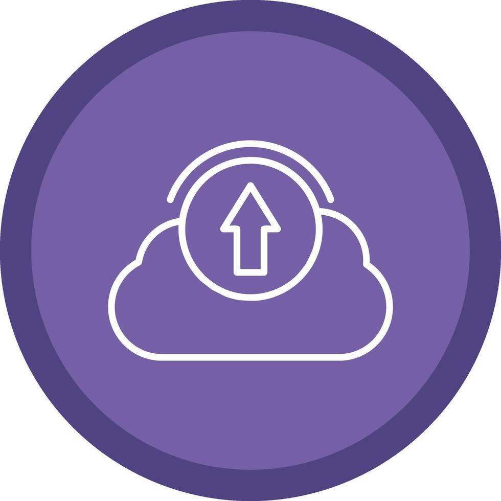 Upload Line Multi Circle Icon vector