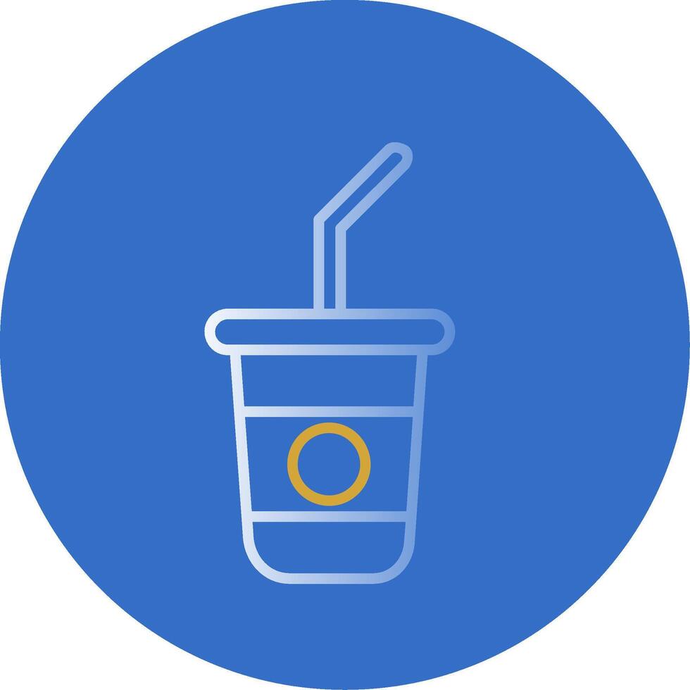 Soft Drink Flat Bubble Icon vector