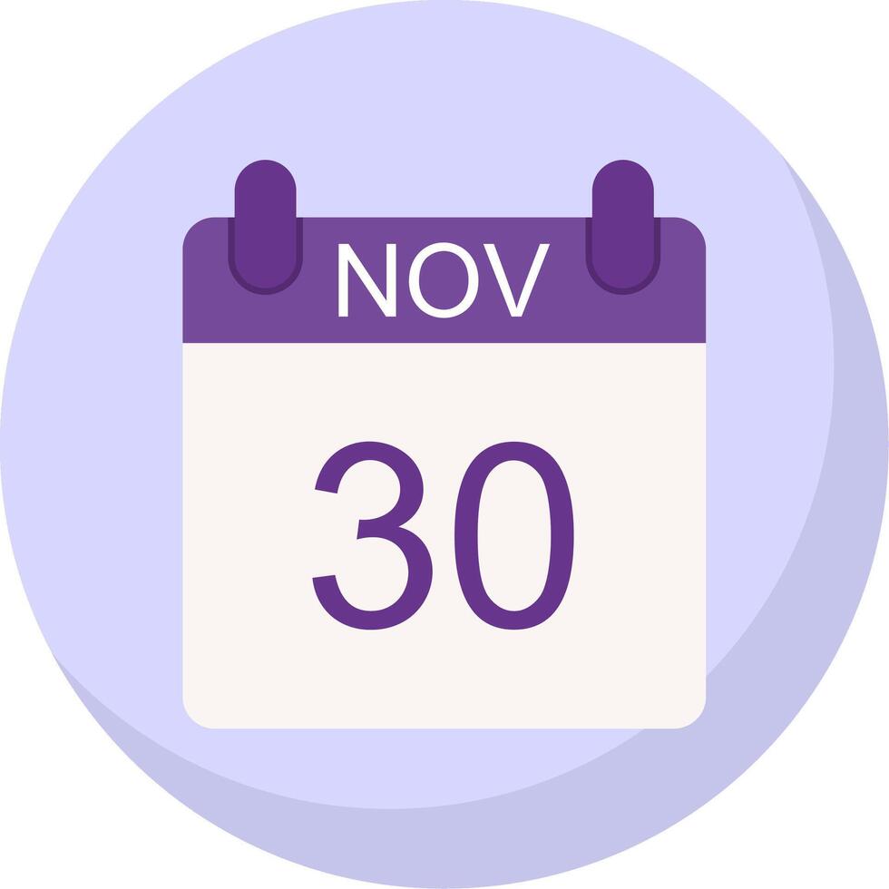 November Flat Bubble Icon vector