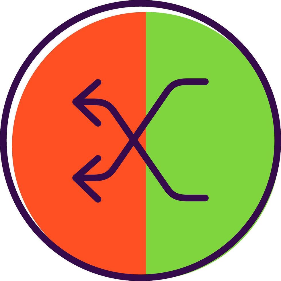 Shuffle filled Design Icon vector