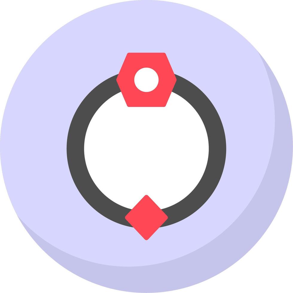 Door Knocker Flat Bubble Icon vector