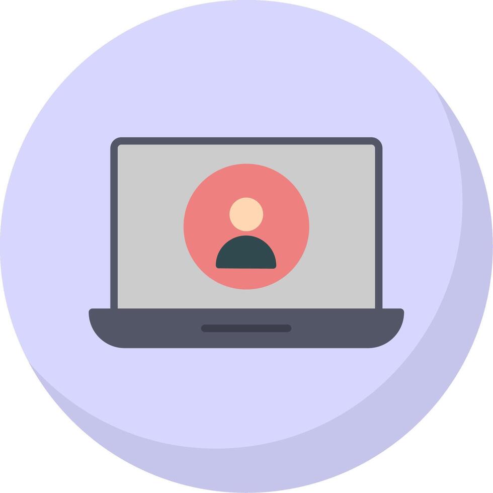 User Profile Flat Bubble Icon vector