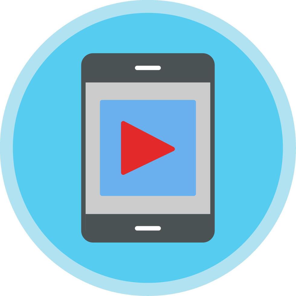 Mobile App Flat Multi Circle Icon vector