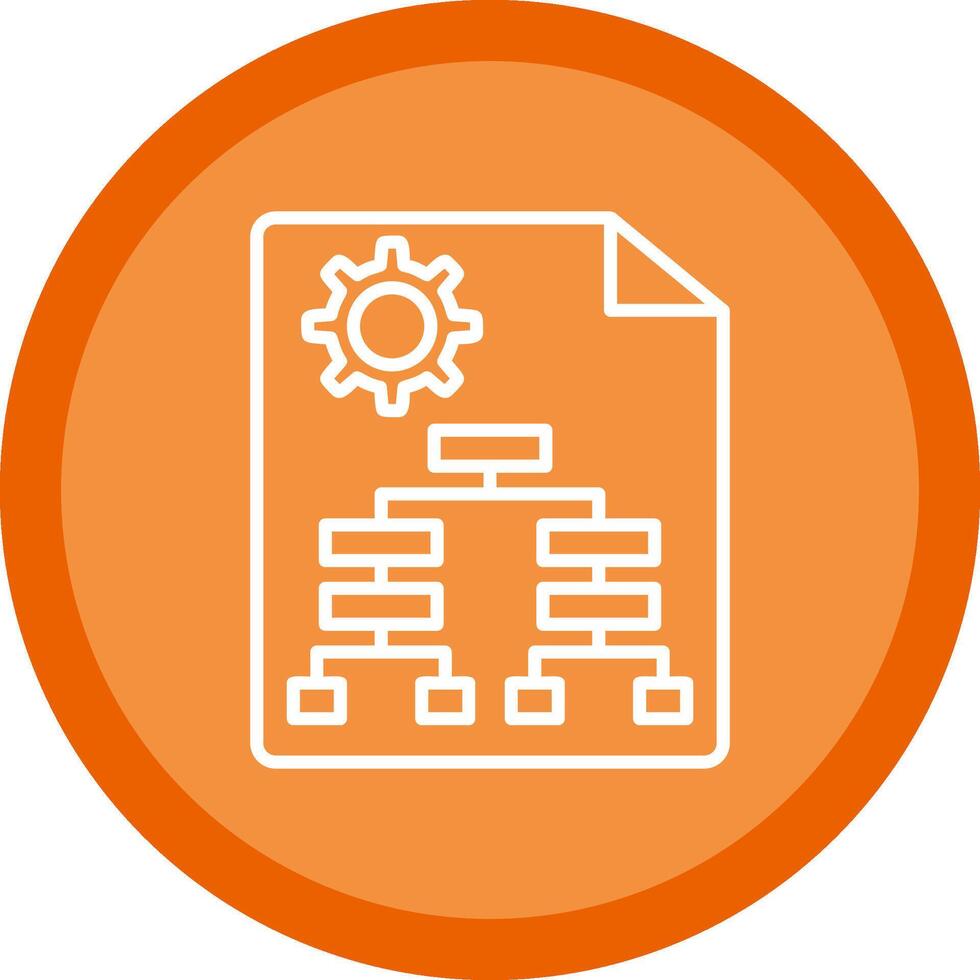 Business Hierarchy Line Multi Circle Icon vector