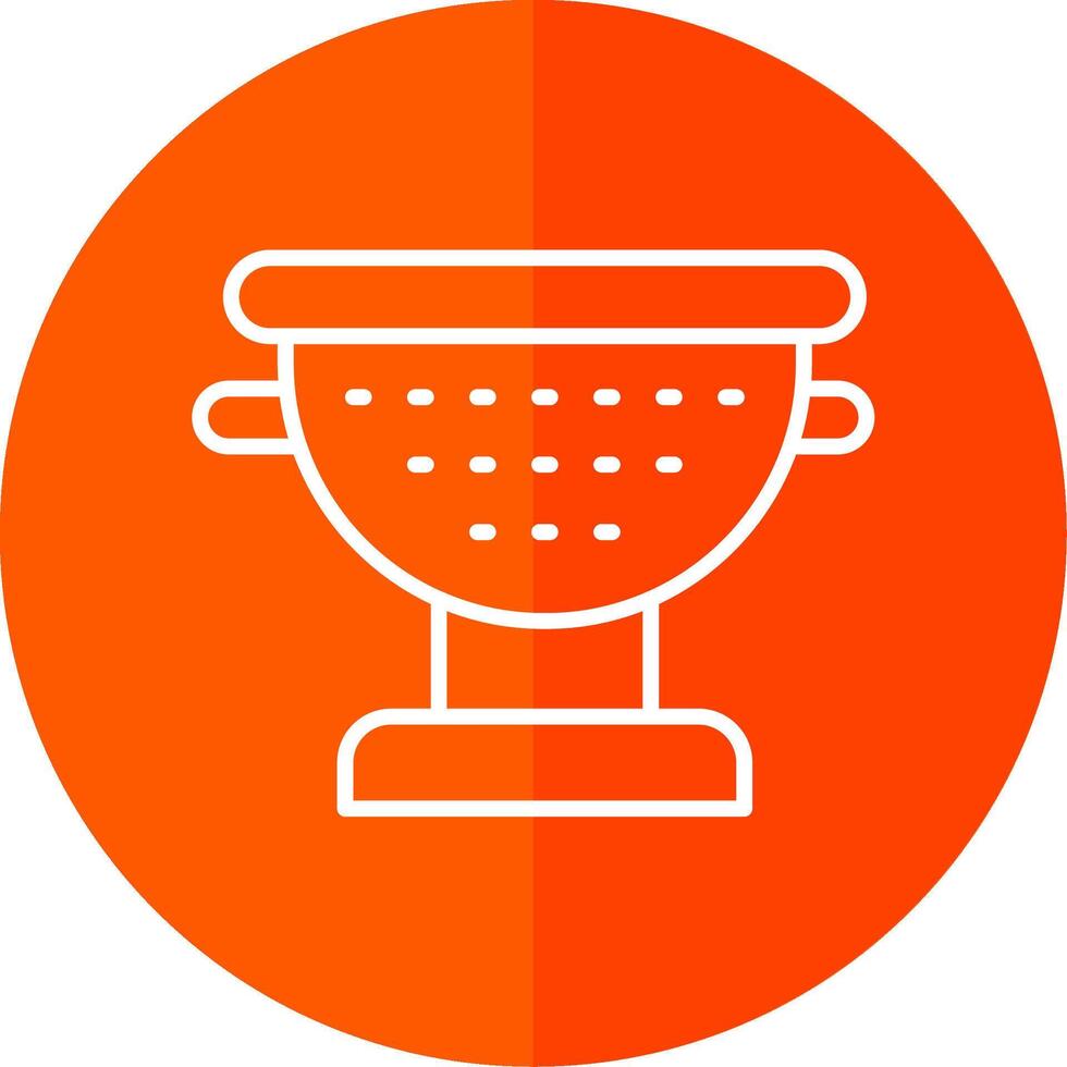 Sieve Line Yellow White Icon vector