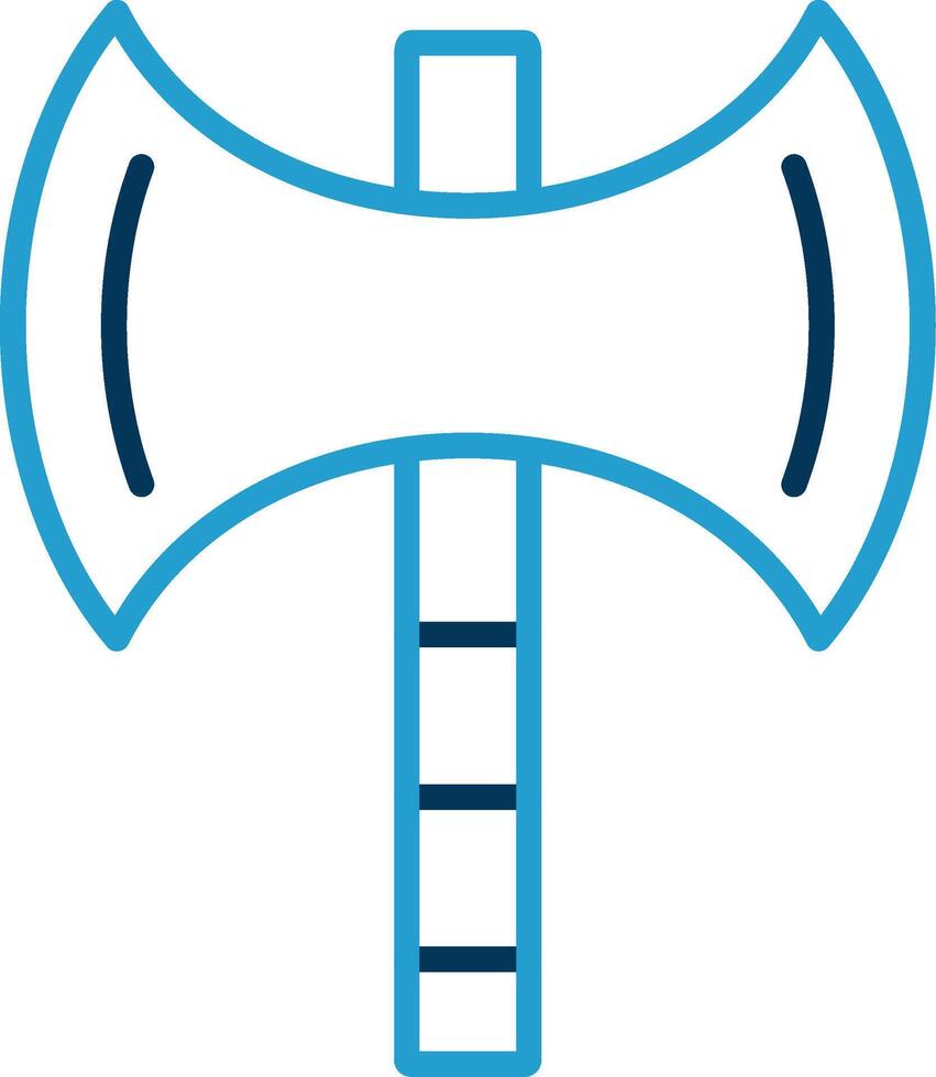 Axe Line Blue Two Color Icon vector