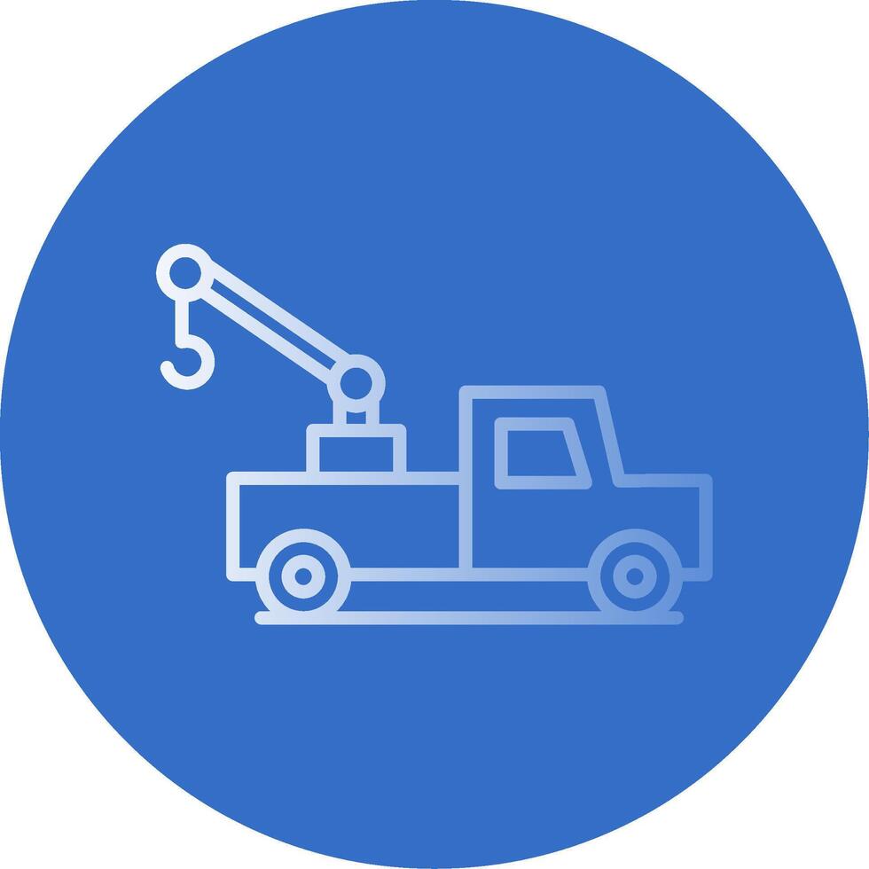 Tow Truck Flat Bubble Icon vector