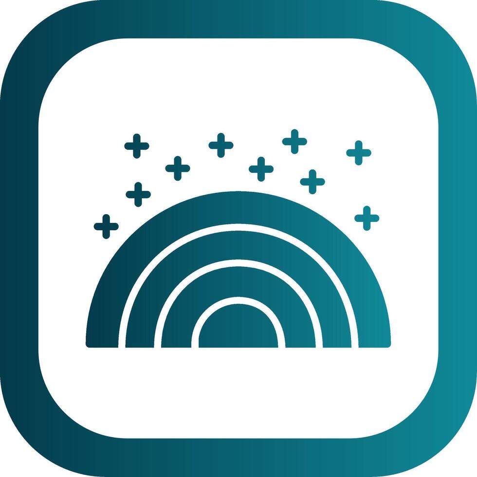 Rainbows Glyph Gradient Corner Icon vector