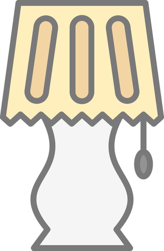 Lamp Line Filled Light Icon vector