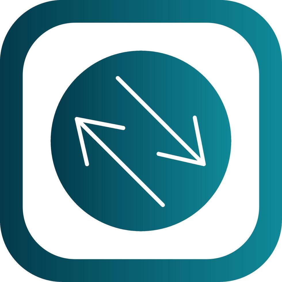 Swap Glyph Gradient Corner Icon vector