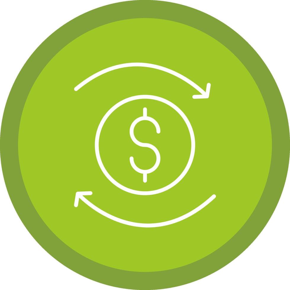 Circulation Line Multi Circle Icon vector
