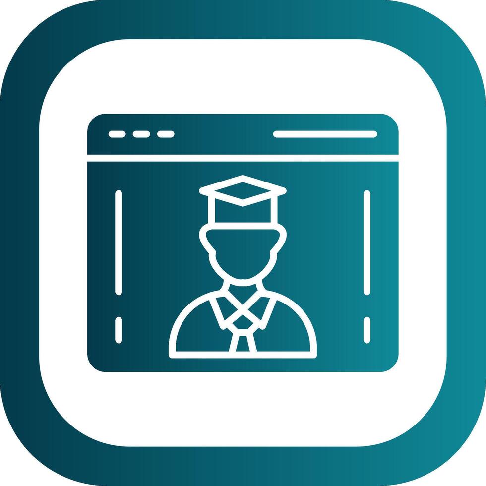 Student Filled Yellow Icon vector