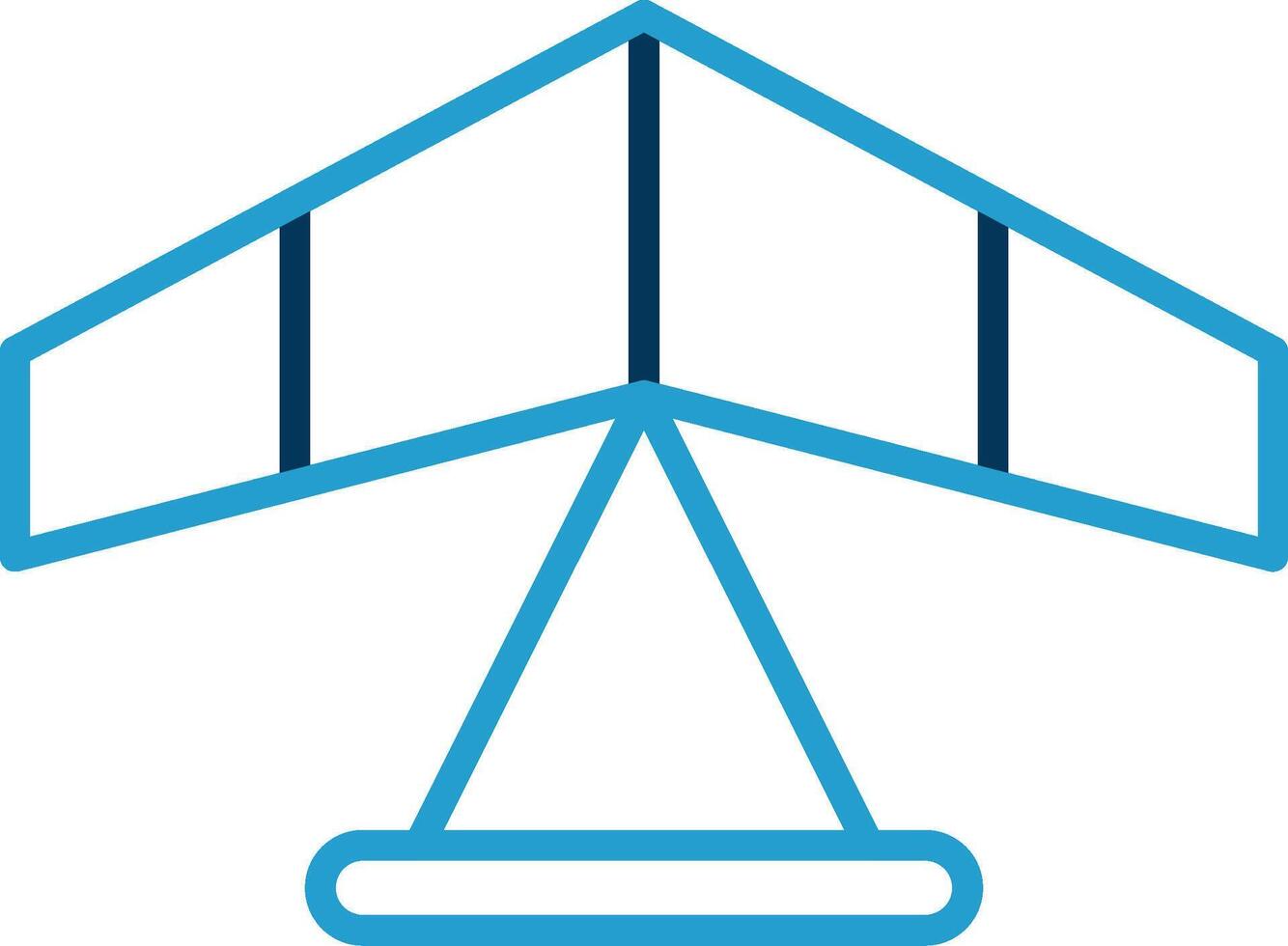 Gliding Line Blue Two Color Icon vector
