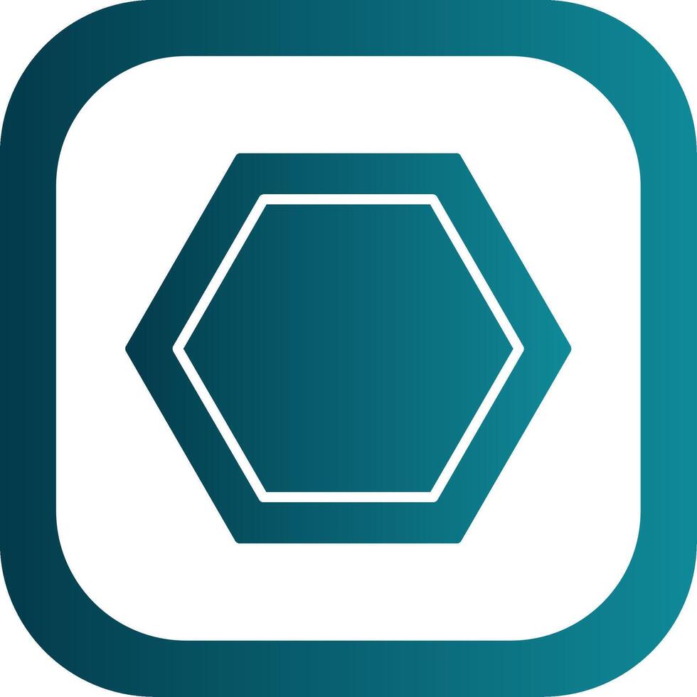 Hexagon Glyph Gradient Corner Icon vector