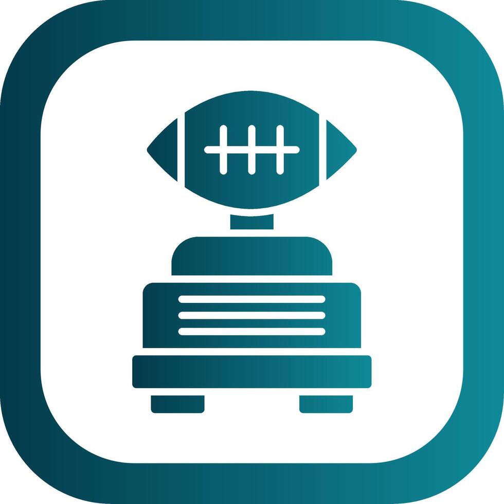 Football Glyph Gradient Corner Icon vector