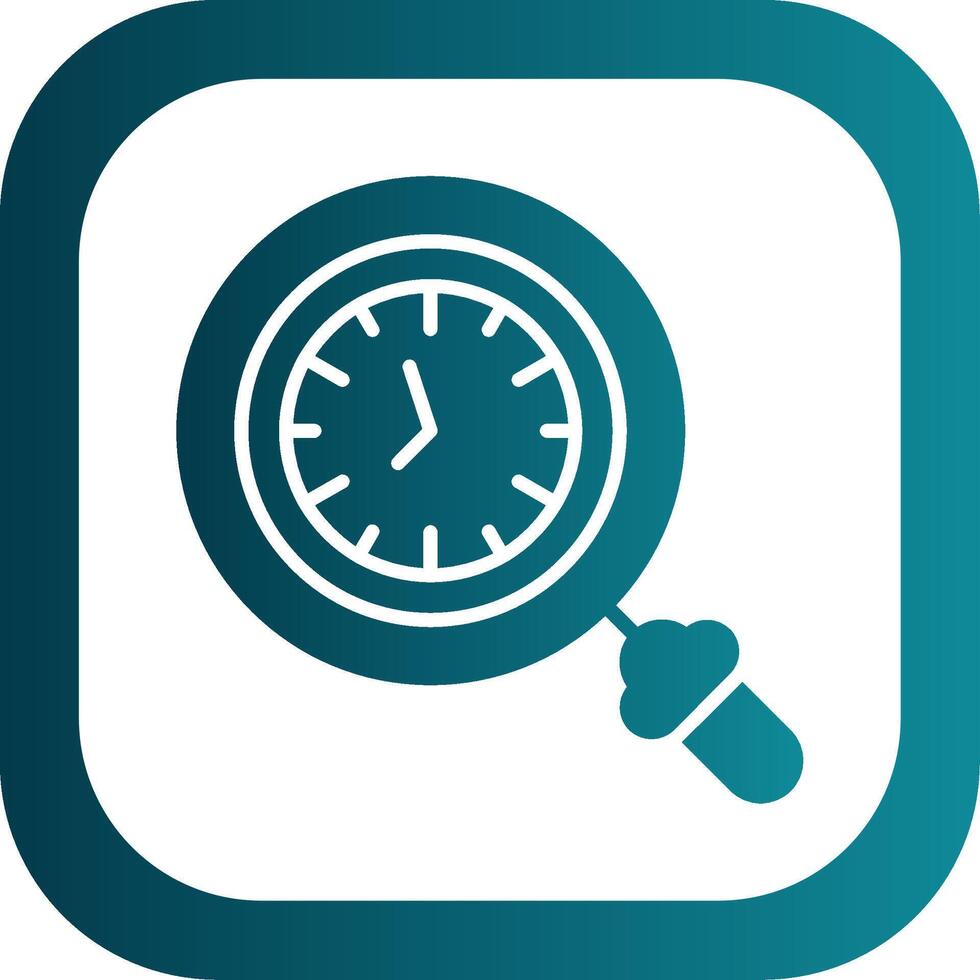 Clock Glyph Gradient Corner Icon vector