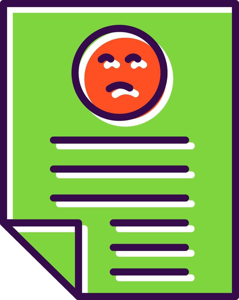 Bad Review filled Design Icon vector