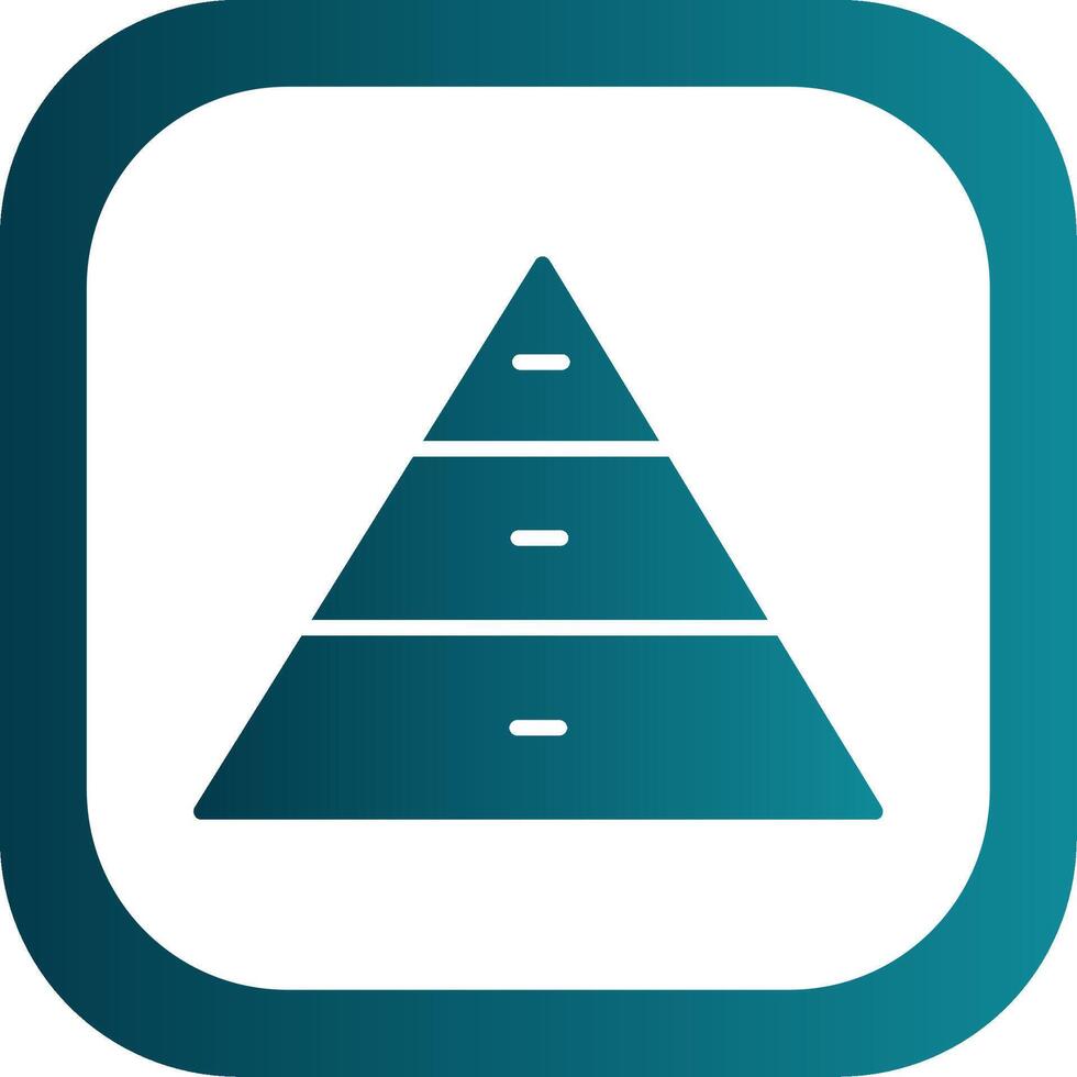 Pyramid Charts Glyph Gradient Corner Icon vector