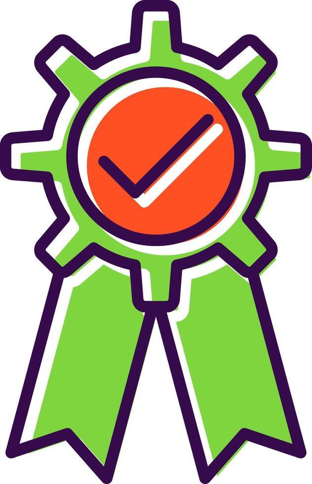 Quality Assurance filled Design Icon vector