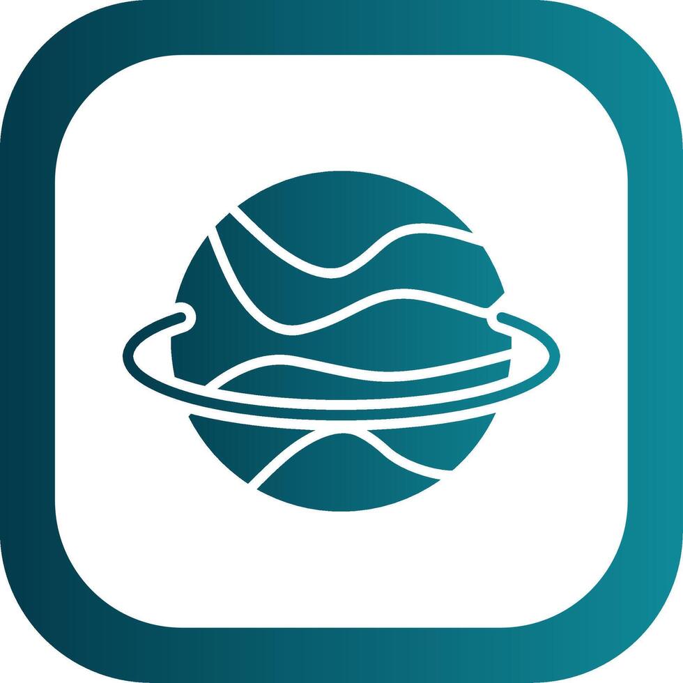 Planet Glyph Gradient Corner Icon vector