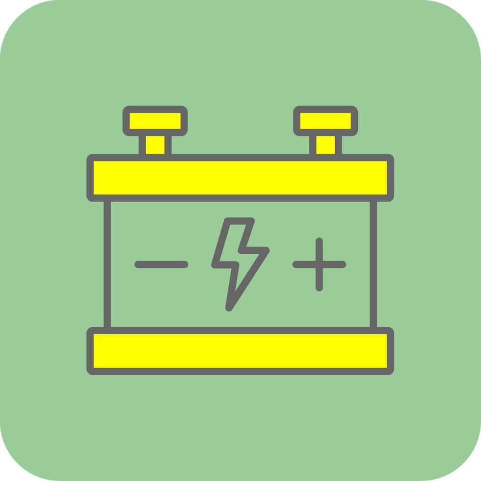 Car Battery Glyph Gradient Corner Icon vector