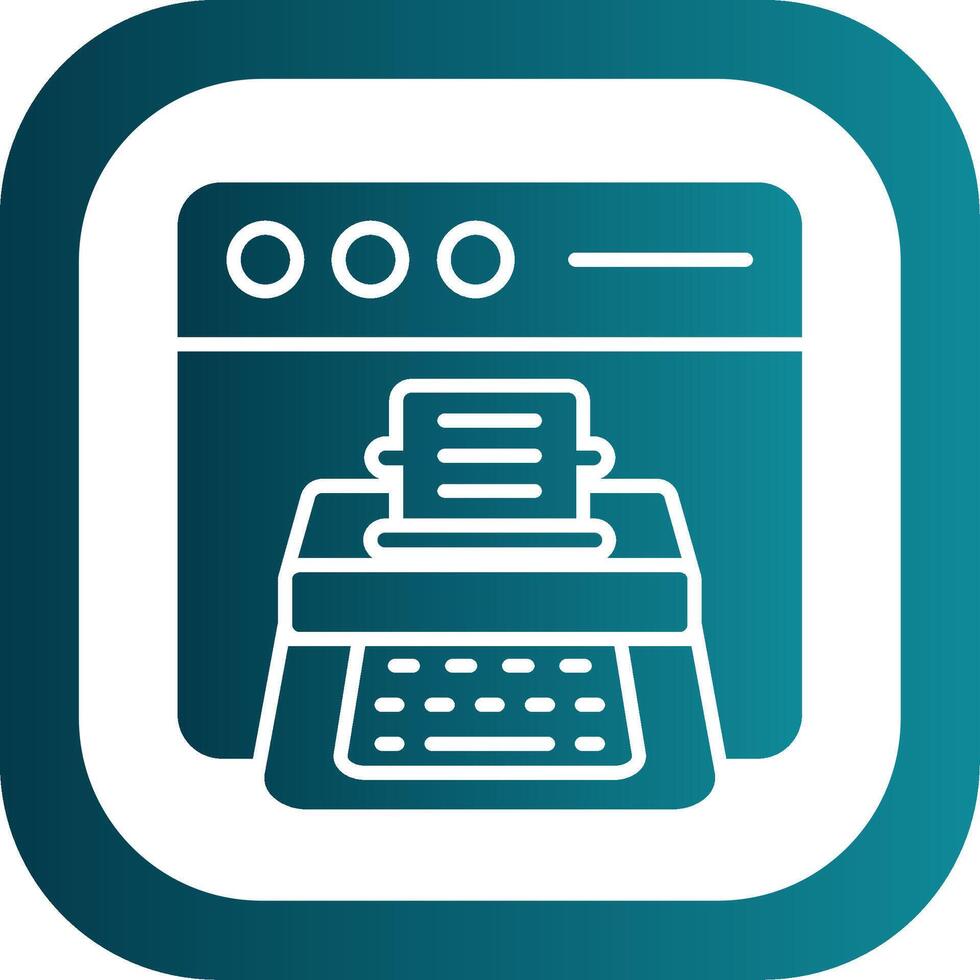 Copywriting Glyph Gradient Corner Icon vector