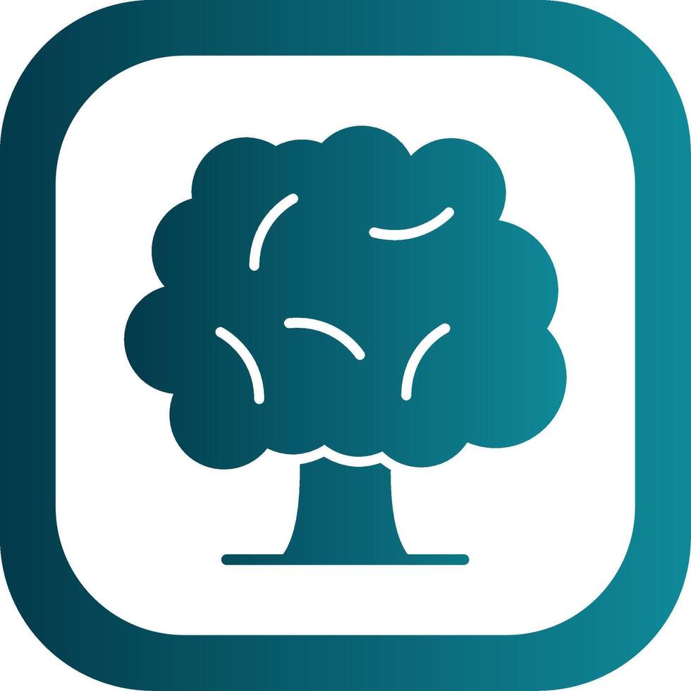 Tree Glyph Gradient Corner Icon vector