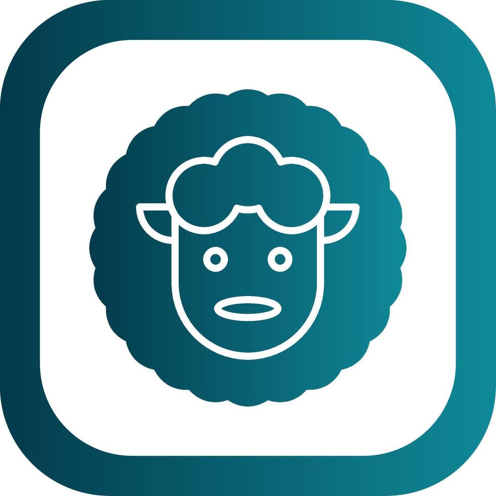 Sheep Glyph Gradient Corner Icon vector