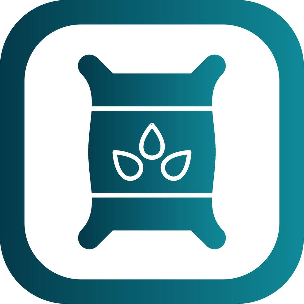 Seed Bag Glyph Gradient Corner Icon vector