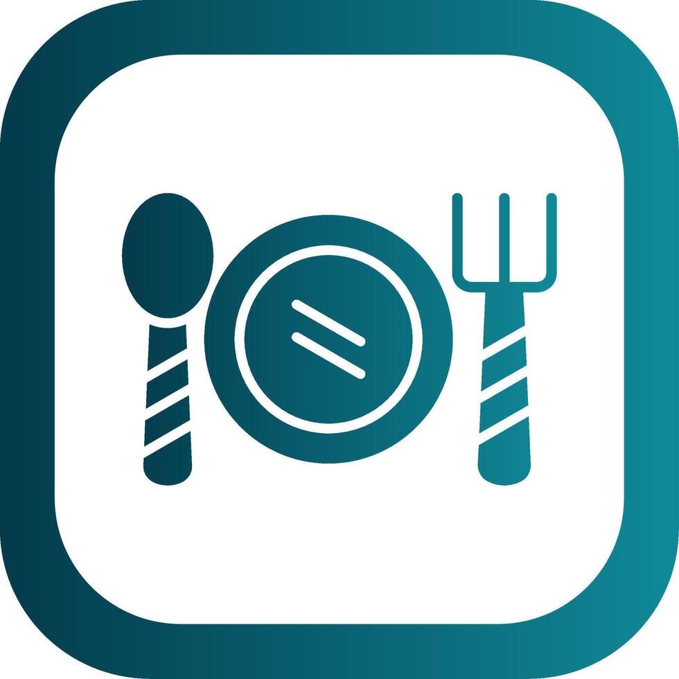 Cutlery Glyph Gradient Corner Icon vector