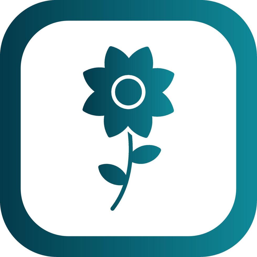 Flower Glyph Gradient Corner Icon vector