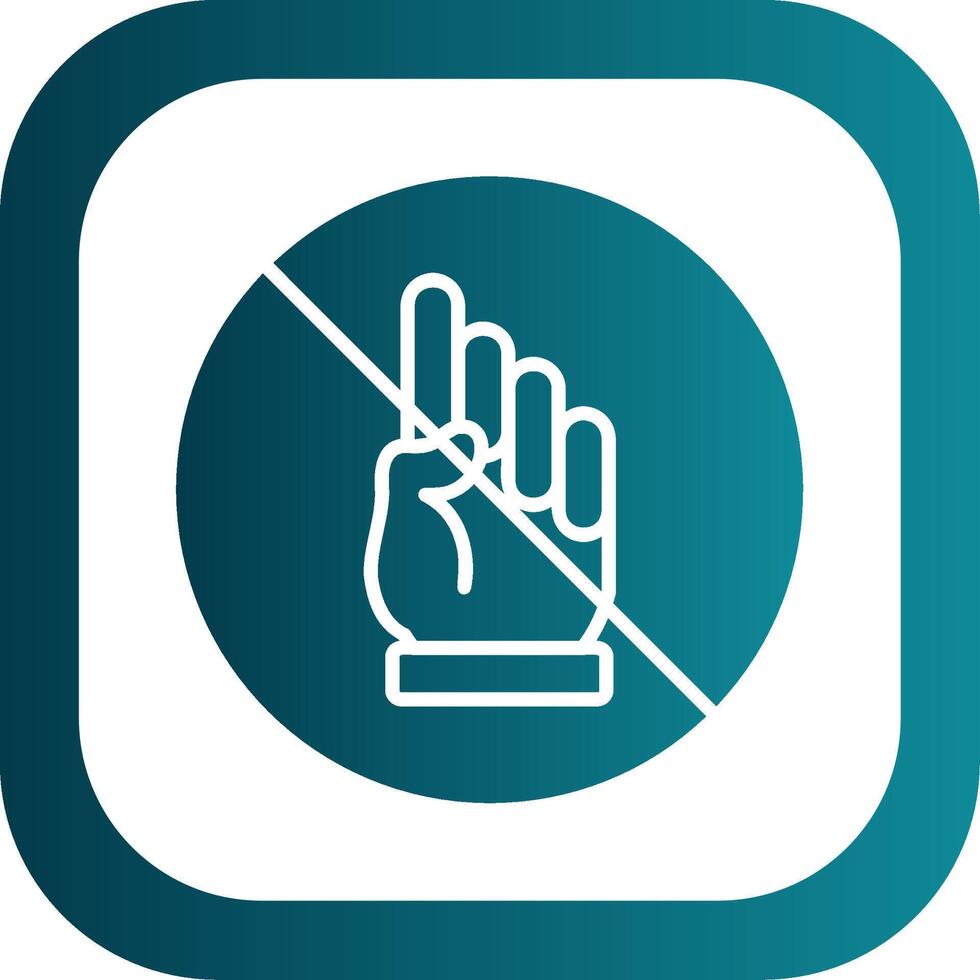 Prohibition Glyph Gradient Corner Icon vector