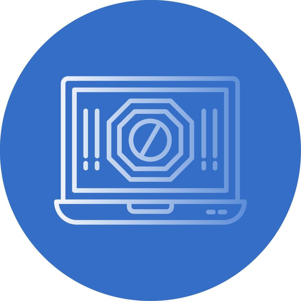 Ad Blocker Flat Bubble Icon vector