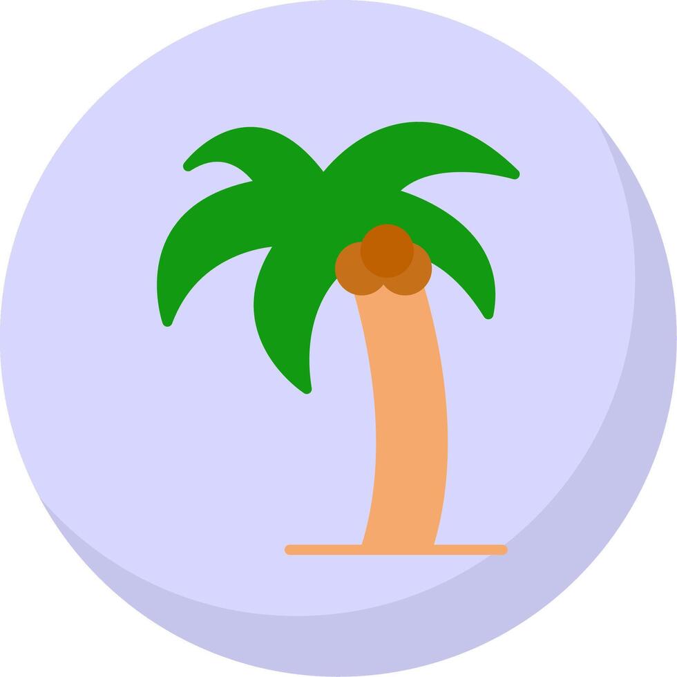 palma árbol plano burbuja icono vector