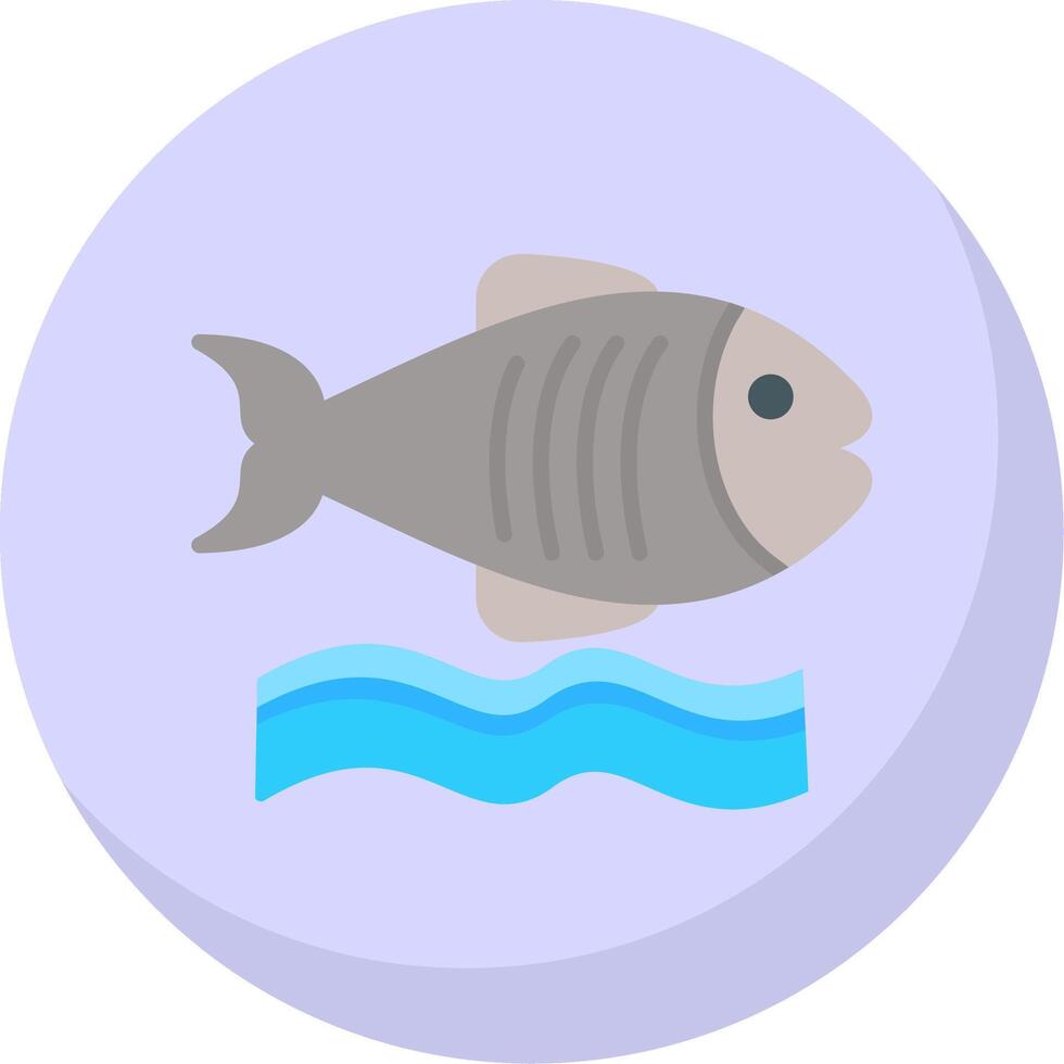 Flounder Flat Bubble Icon vector