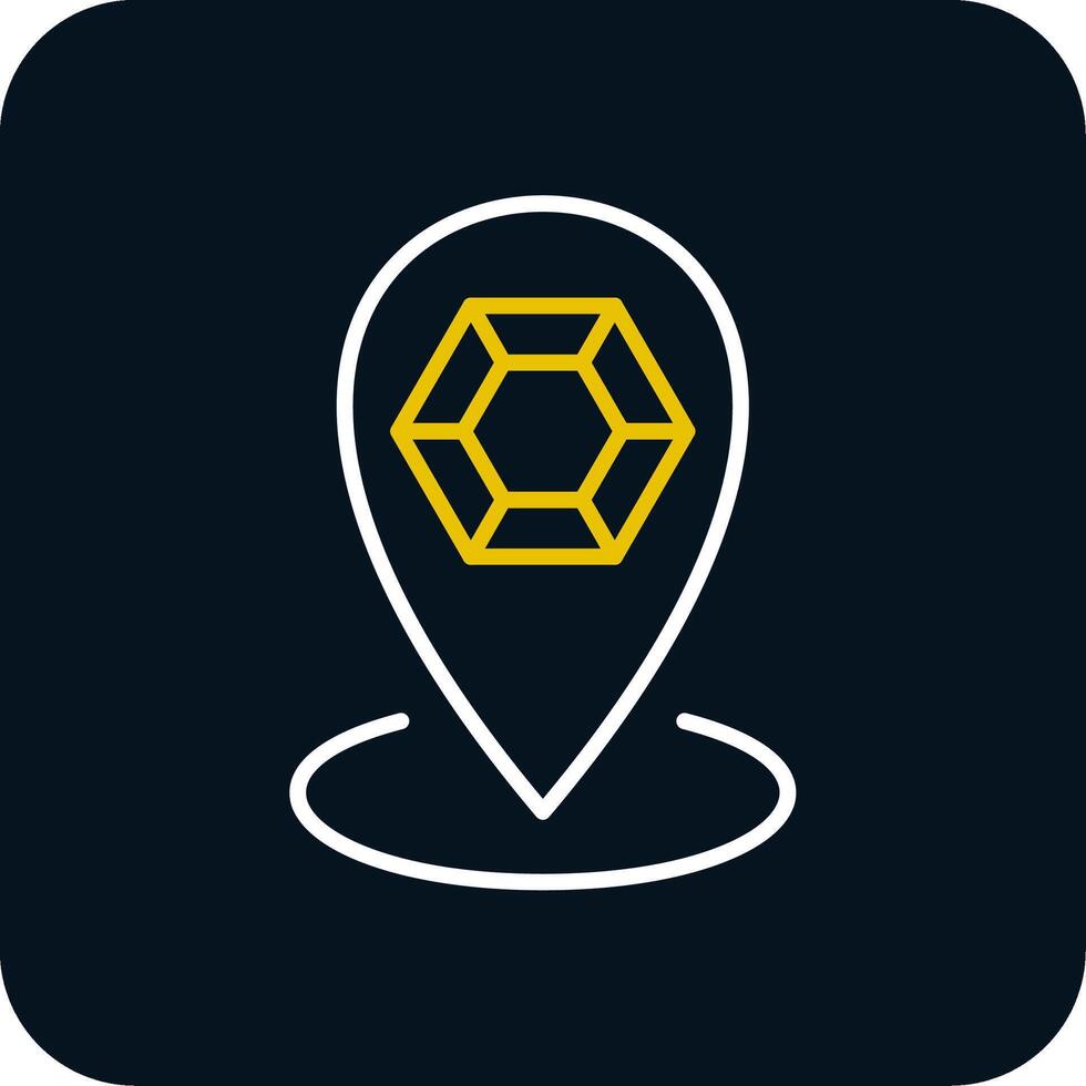 Location Line Red Circle Icon vector