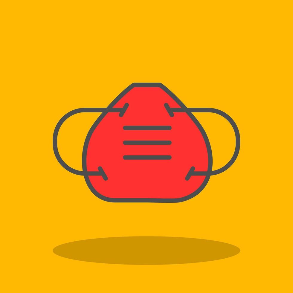 Worker Mask Filled Shadow Icon vector