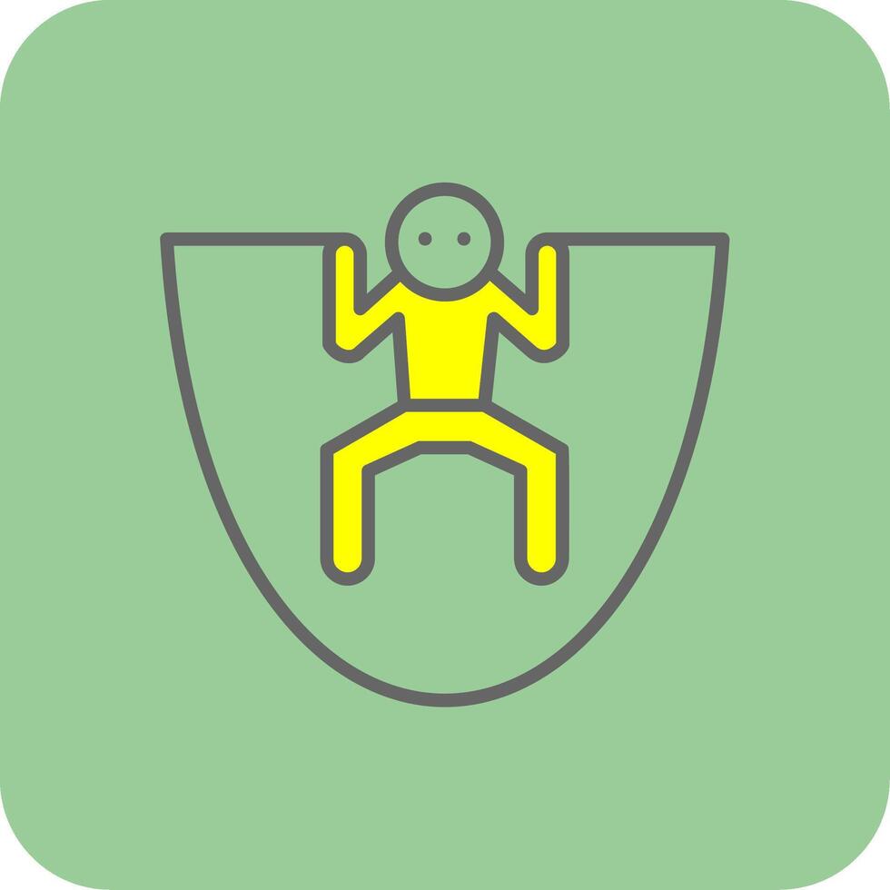 Skipping Filled Yellow Icon vector