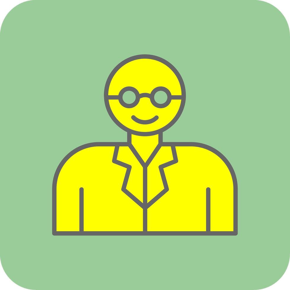 Professor Glyph Gradient Corner Icon vector