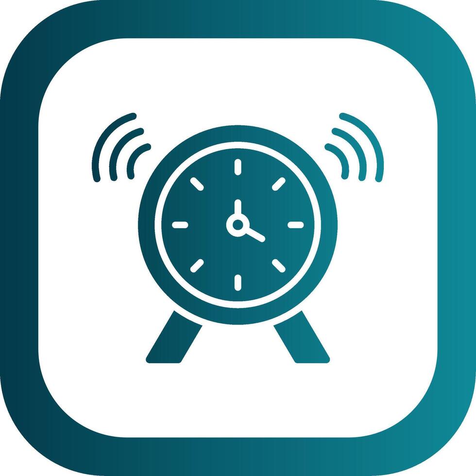 Clock Glyph Gradient Corner Icon vector